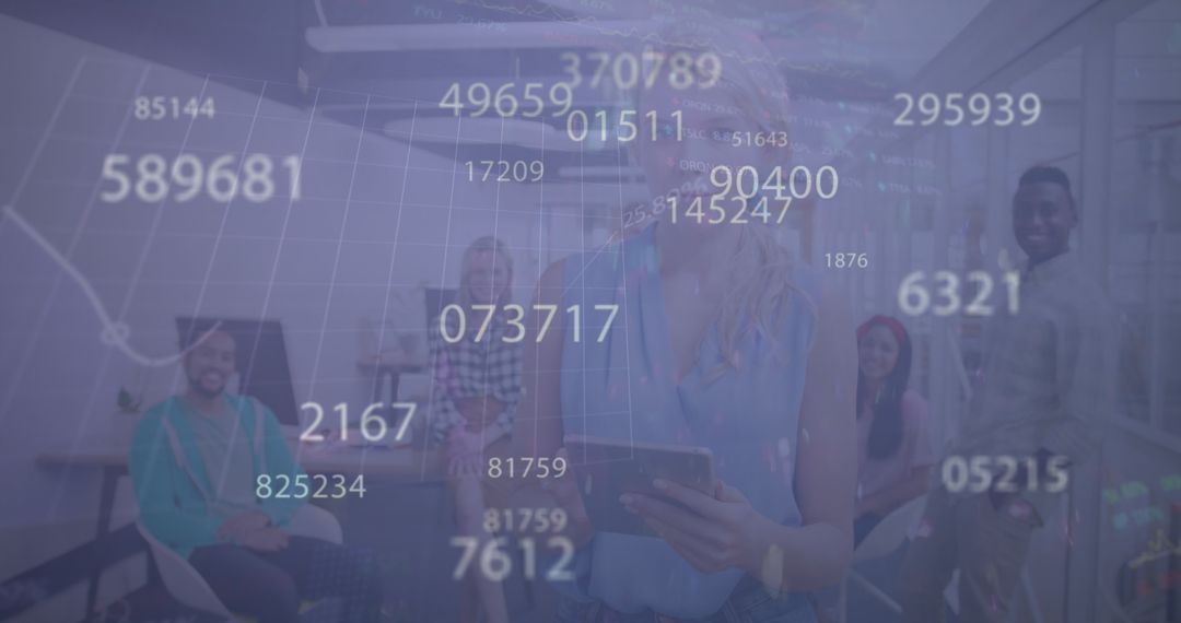 Business Team Analyzing Digital Data Concept Overlaid