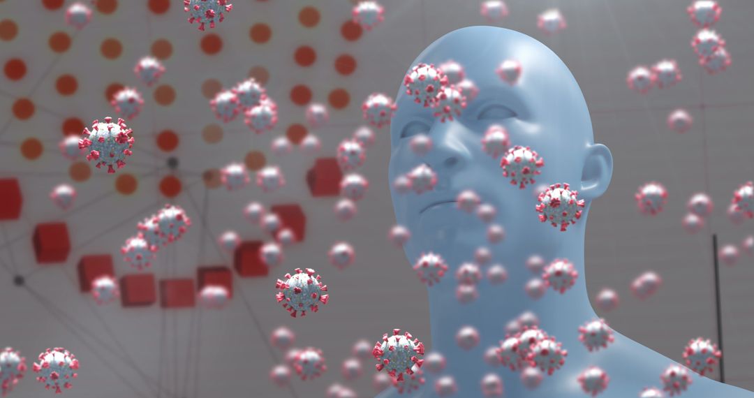 Human Head and Virus Cells Under Medical Data Visualization