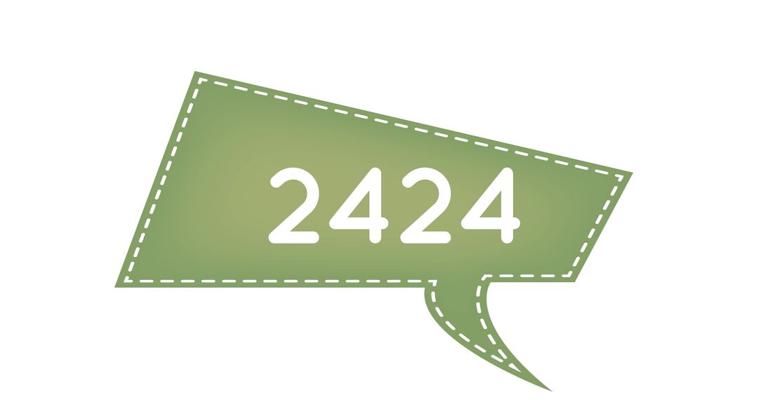 Social Media Notification Alert with 2424 Count Graphic