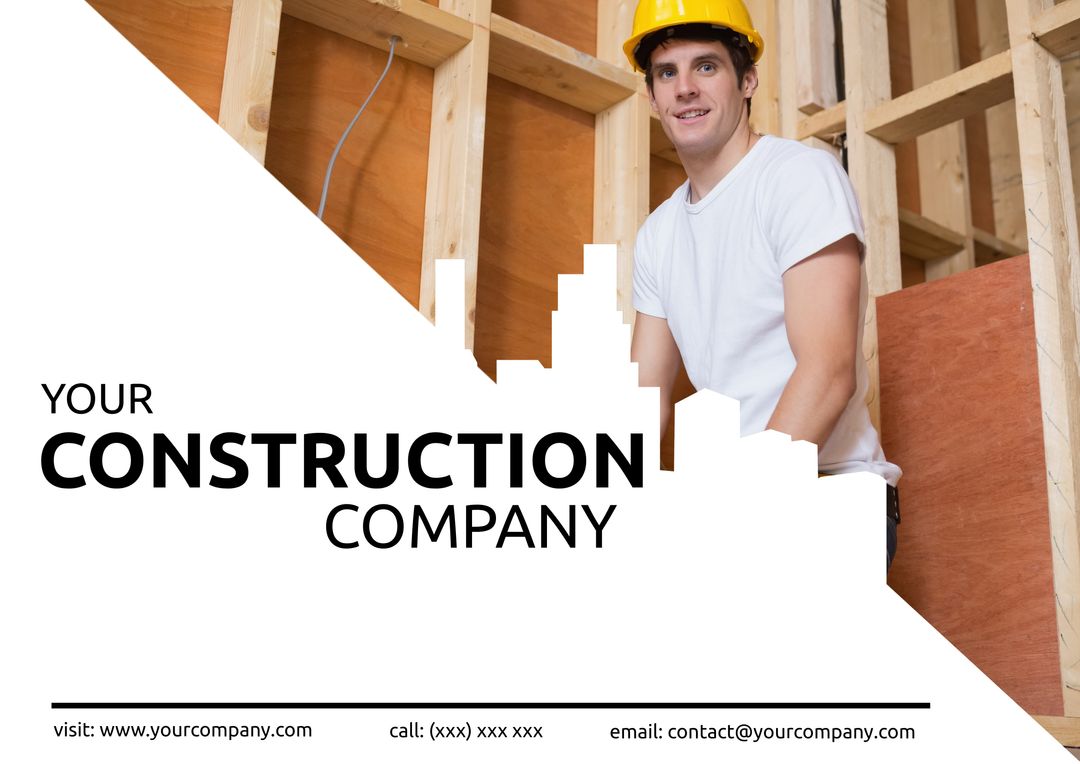 Professional Construction Worker for Business Branding - Download Free Stock Templates Pikwizard.com