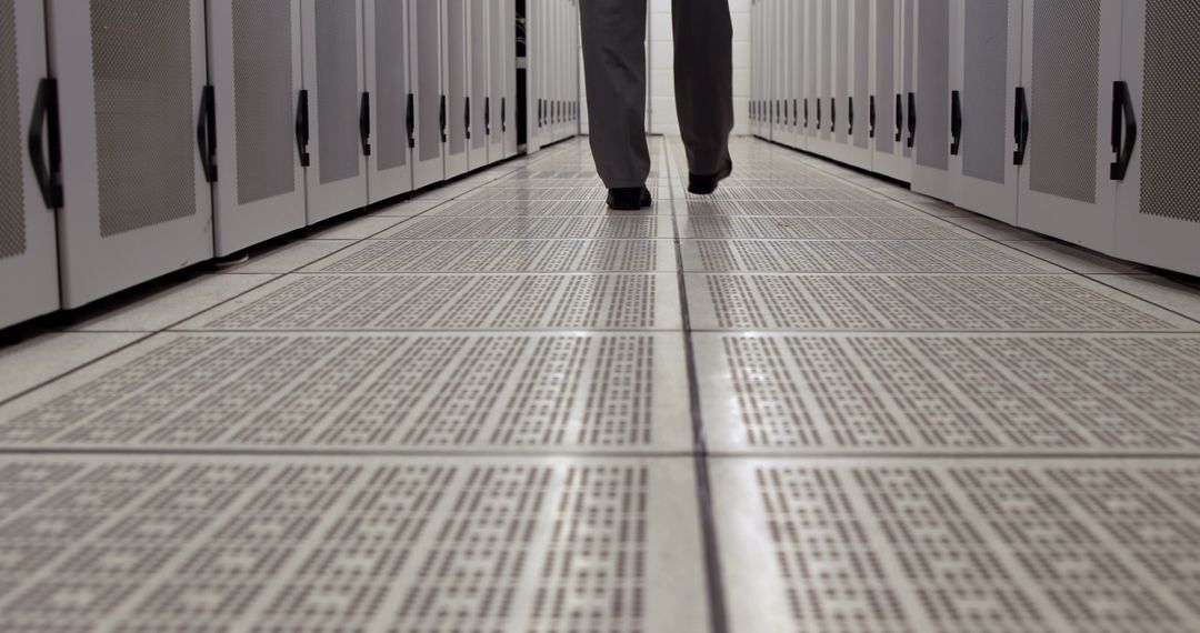 Professional Walking in Modern Data Center, Technology Concept - Free Images, Stock Photos and Pictures on Pikwizard.com