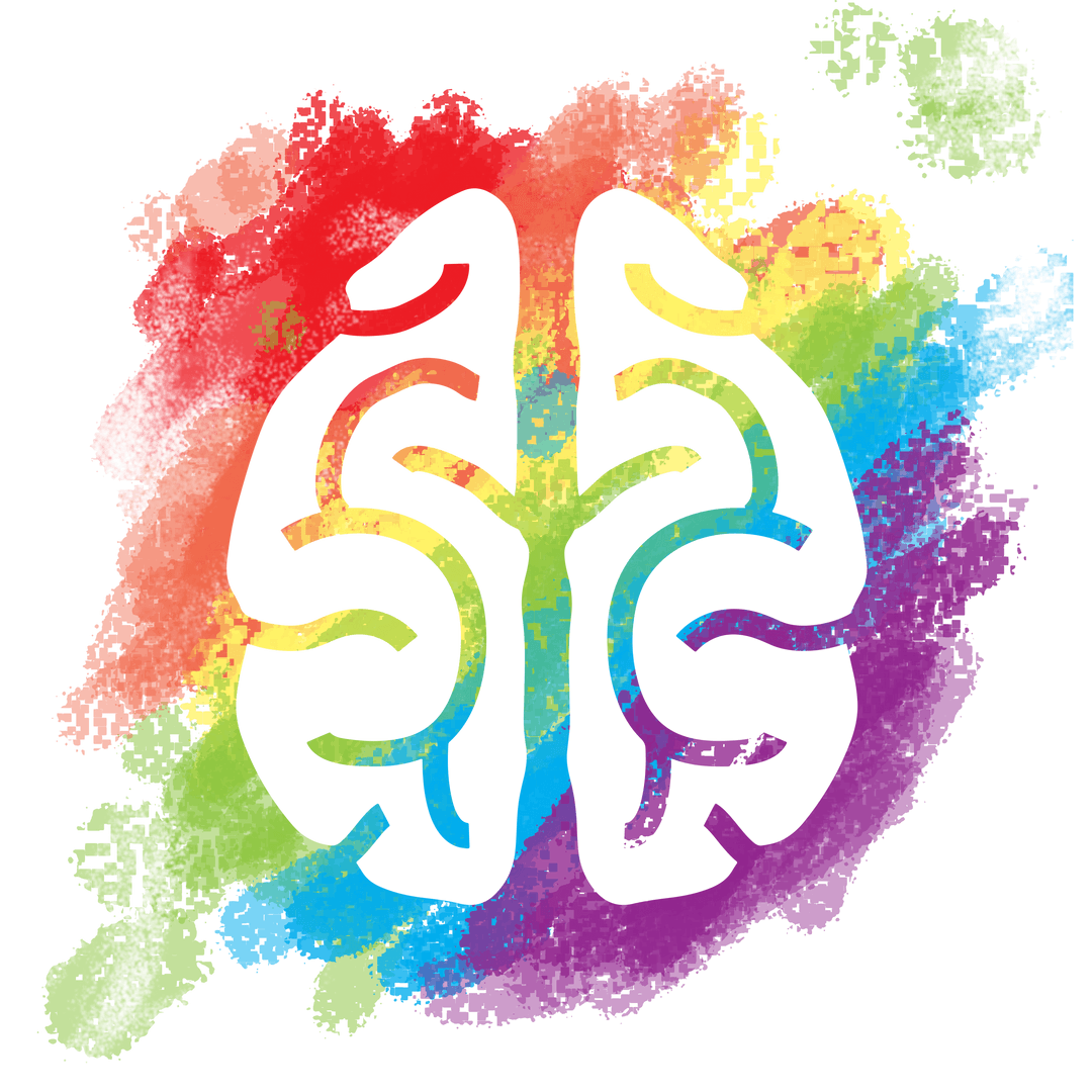 Rainbow Color Splash Background with Brain Graphics Transparent - Download Free Stock Images Pikwizard.com