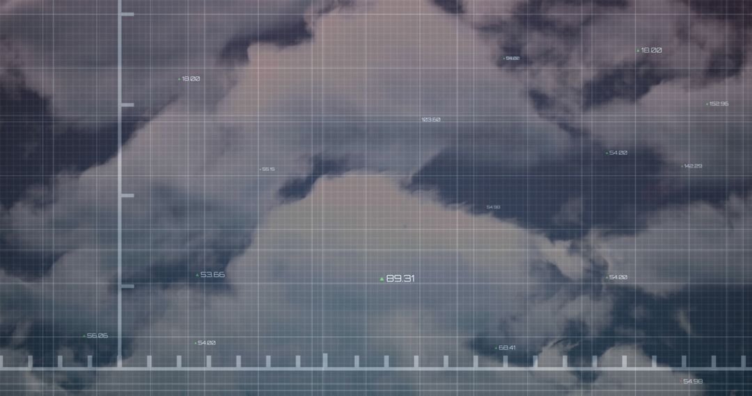 Cloud Computing Concept with Financial Data Overlay