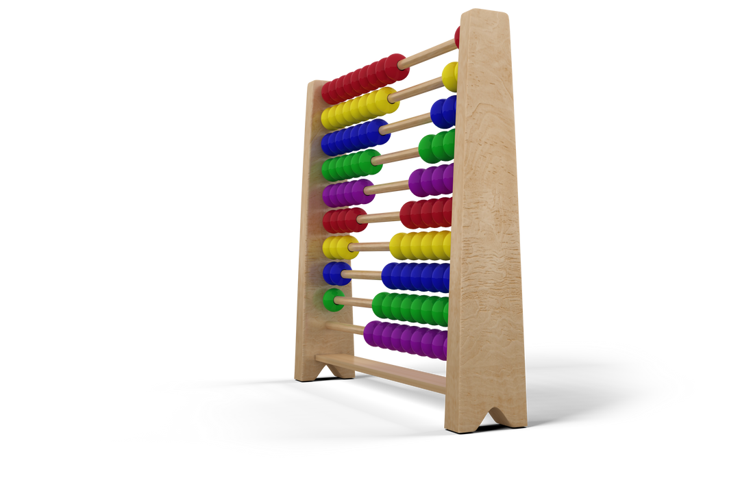 Transparent Wooden Abacus with Multicolored Beads Isolated on White Background - Download Free Stock Images Pikwizard.com