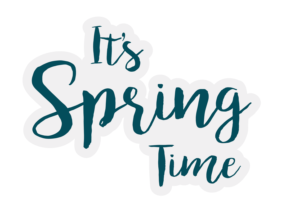 Fresh Spring Season Quote on Transparent Background