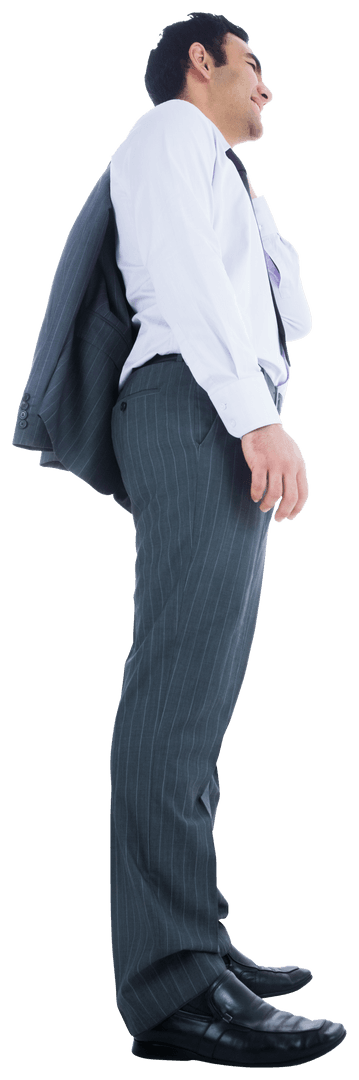 Confident Asian Businessman Looking Ahead Transparent Background
