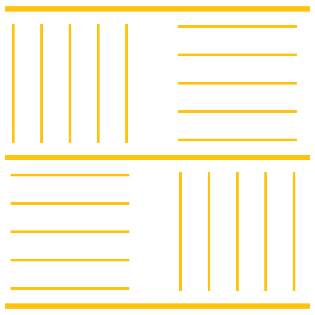 Yellow Line Grid Pattern on Transparent Background Illustration