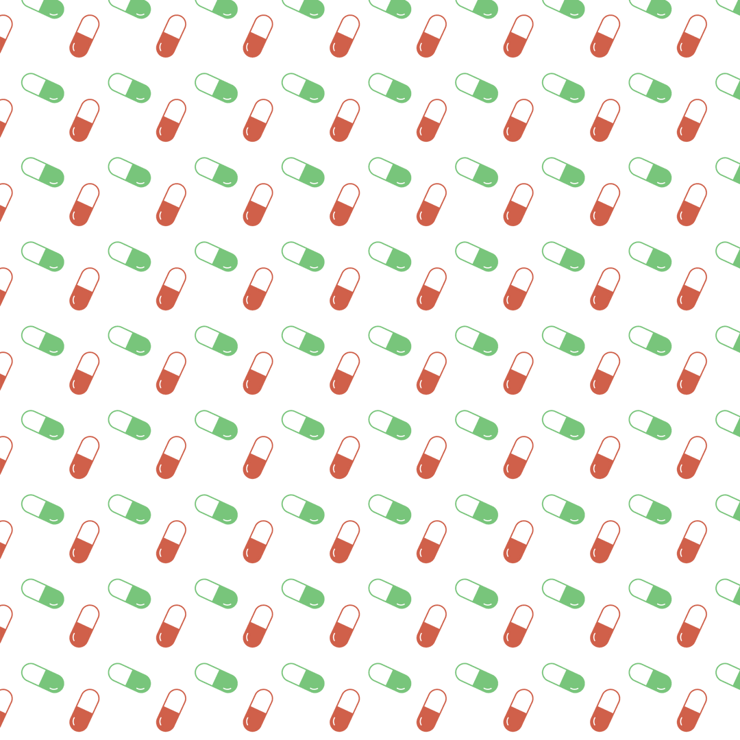 Red and Green Pattern Symbols on Transparent Background