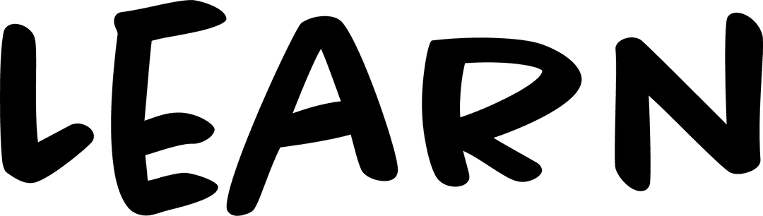 Minimalist Transparent Learn Text Graphic Image