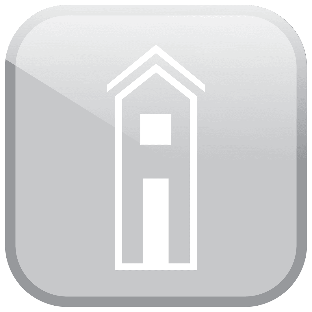 Transparent Brick and House Icon Illustration with Geometric Shapes