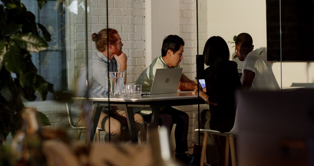 Diverse Business Team Collaborating Discussing Ideas