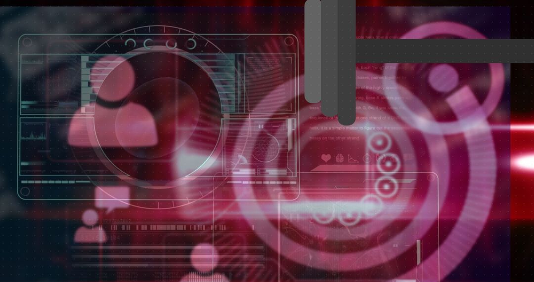 Futuristic Digital Interface with User Profile Elements