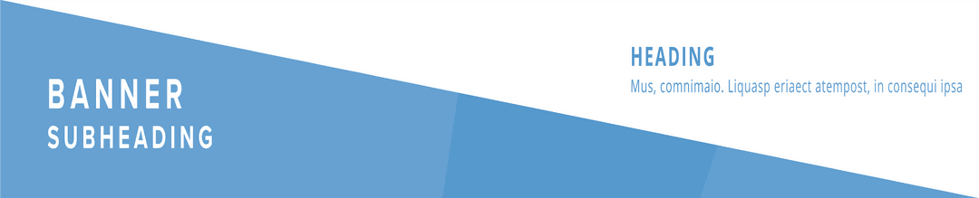 Modern Blue and White Transparent Banner Design with Text