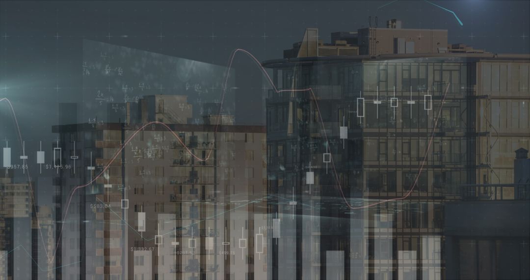 Financial Data Over City Background Innovation