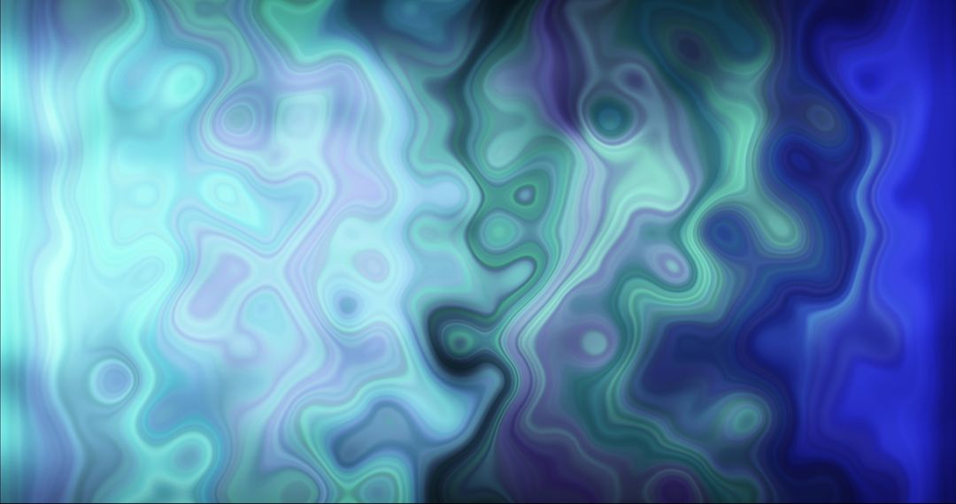 Glowing Abstract Energy Waves in Green and Purple
