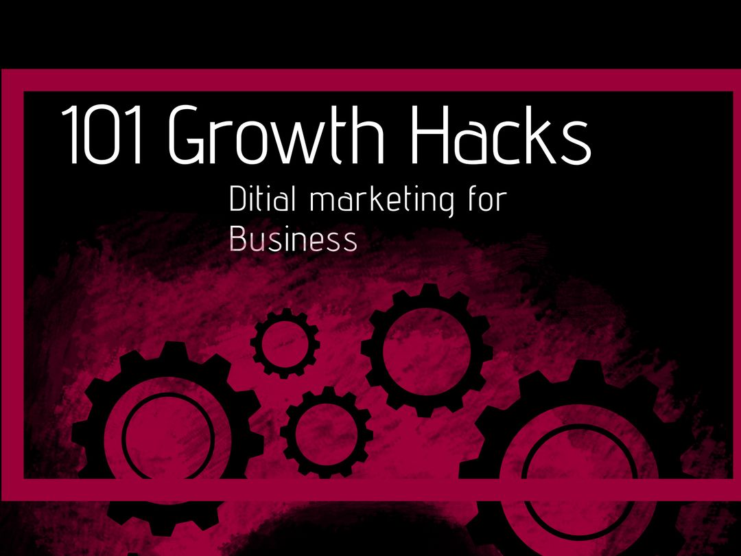 Bold Graphic Design Template with Growth Hacks Theme