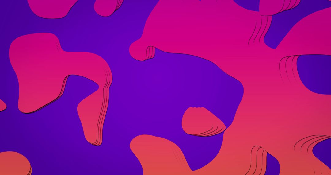 Vibrant Abstract Organic Forms on Gradient Background