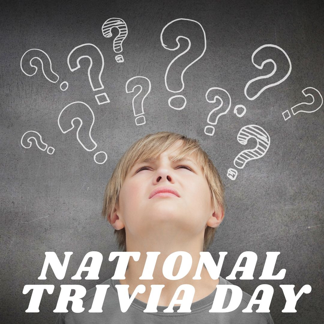 Child Reflecting on Questions for National Trivia Day