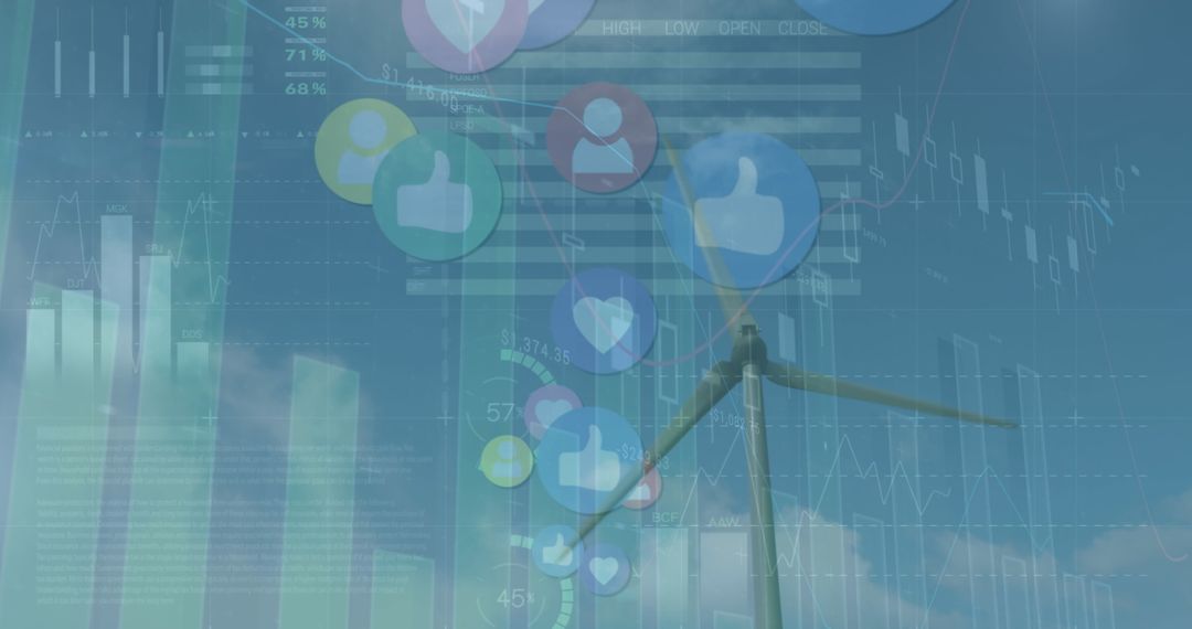 Energy and Finance Integration with Wind Turbine and Digital Graphs