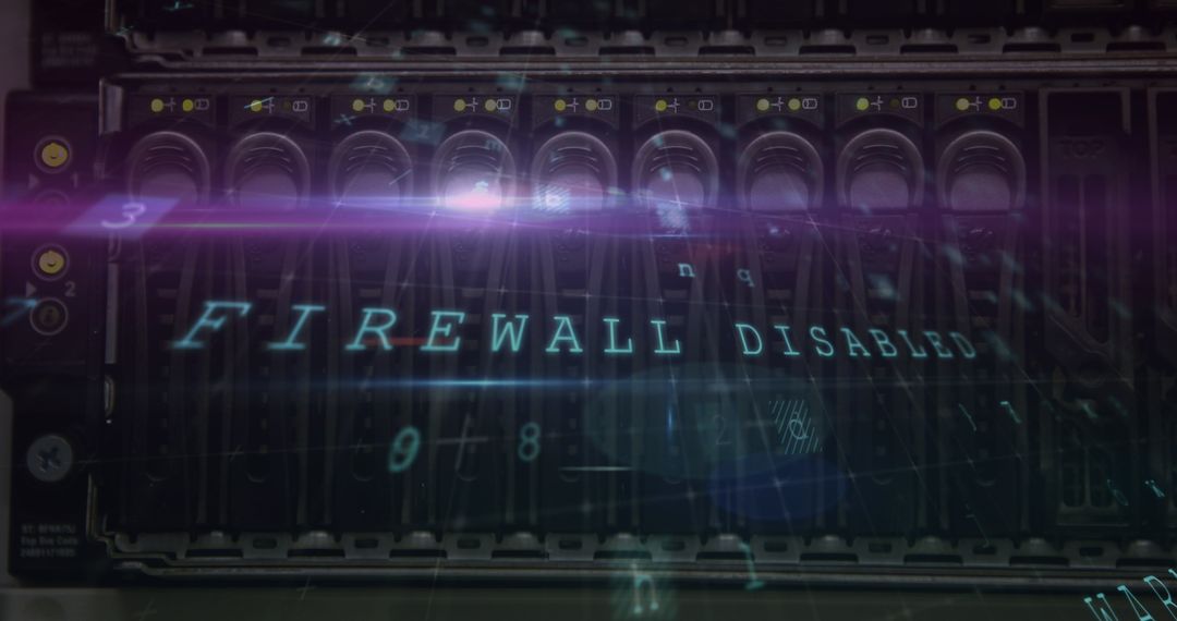 Cybersecurity Warning on Digital Interface Over Server Detail