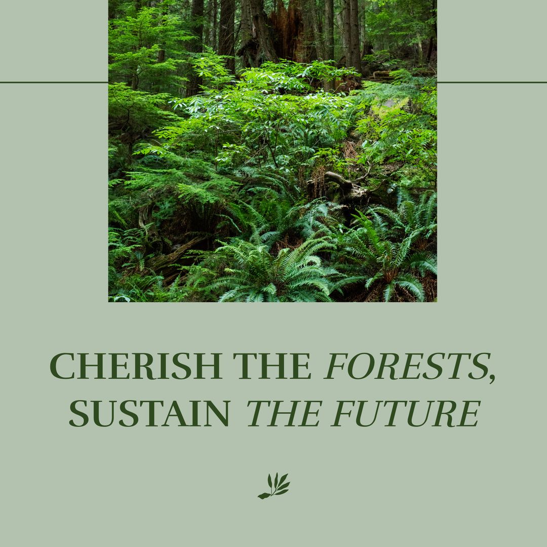 Forest Protection Awareness Concept with Greenery and Message - Download Free Stock Templates Pikwizard.com