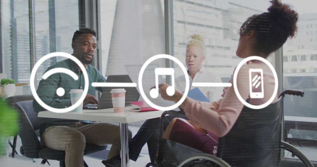 Diverse Business Team Analyzing Financial Data Ideas in Modern Office