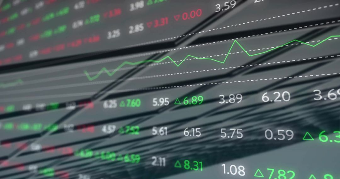 Digital Representation of Financial Data Analysis Against Urban Skyline