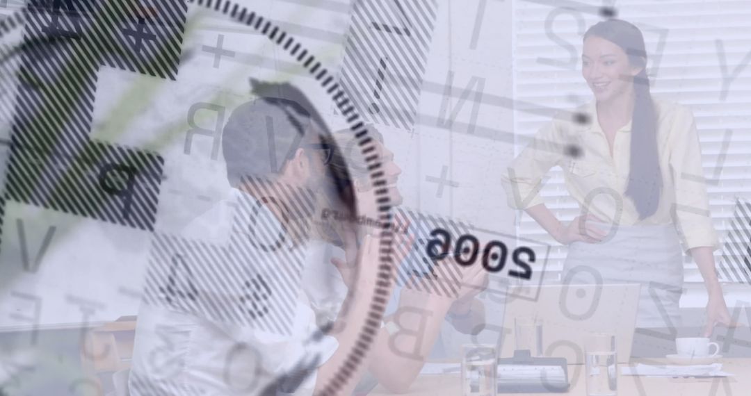 Business Team Analyzing Data Insights in Modern Office Meeting