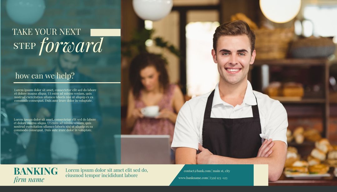 Friendly Waiter Promoting Reliable Customer Support