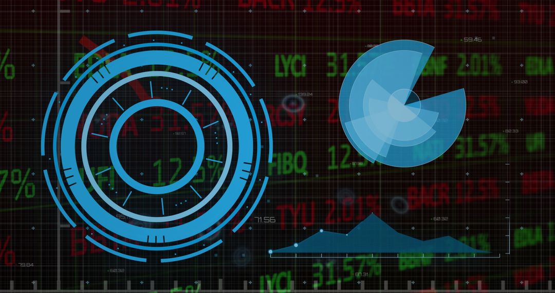 Futuristic Stock Market Data Analysis Interface Artwork
