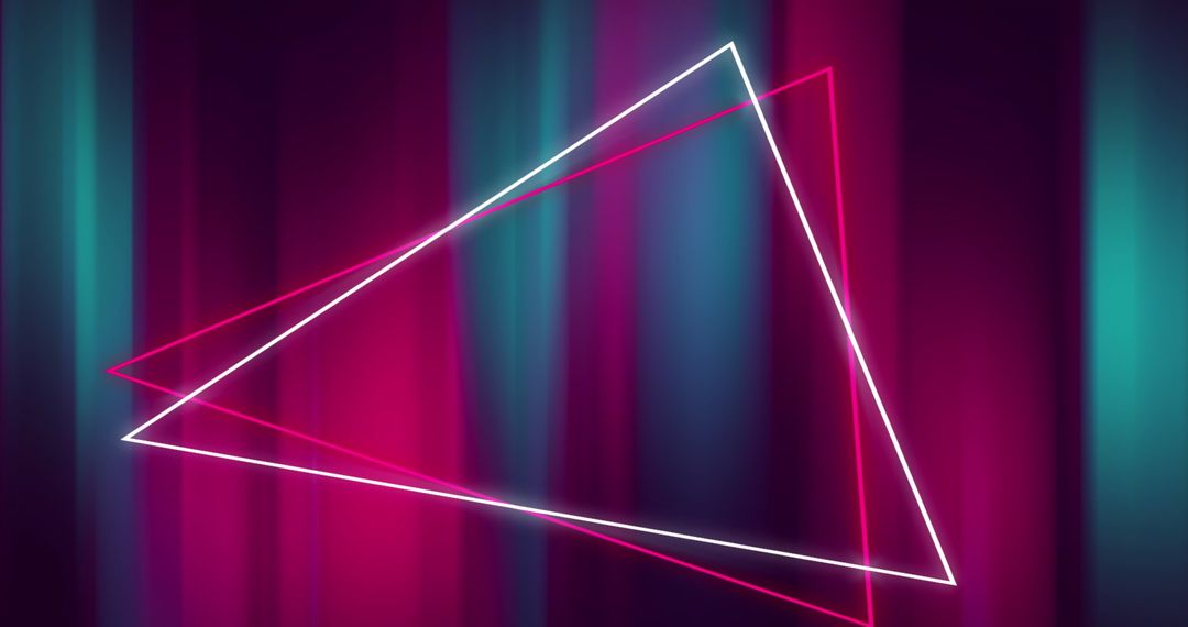Abstract Geometric Lines with Neon Light Effects in Vibrant Colors