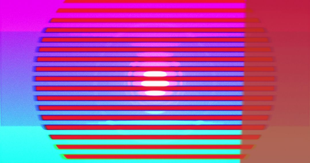 Abstract Multicolor Striped Circle with Geometric Pattern