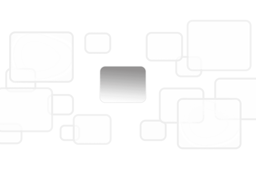 Floating Abstract White Shapes on Transparent Background