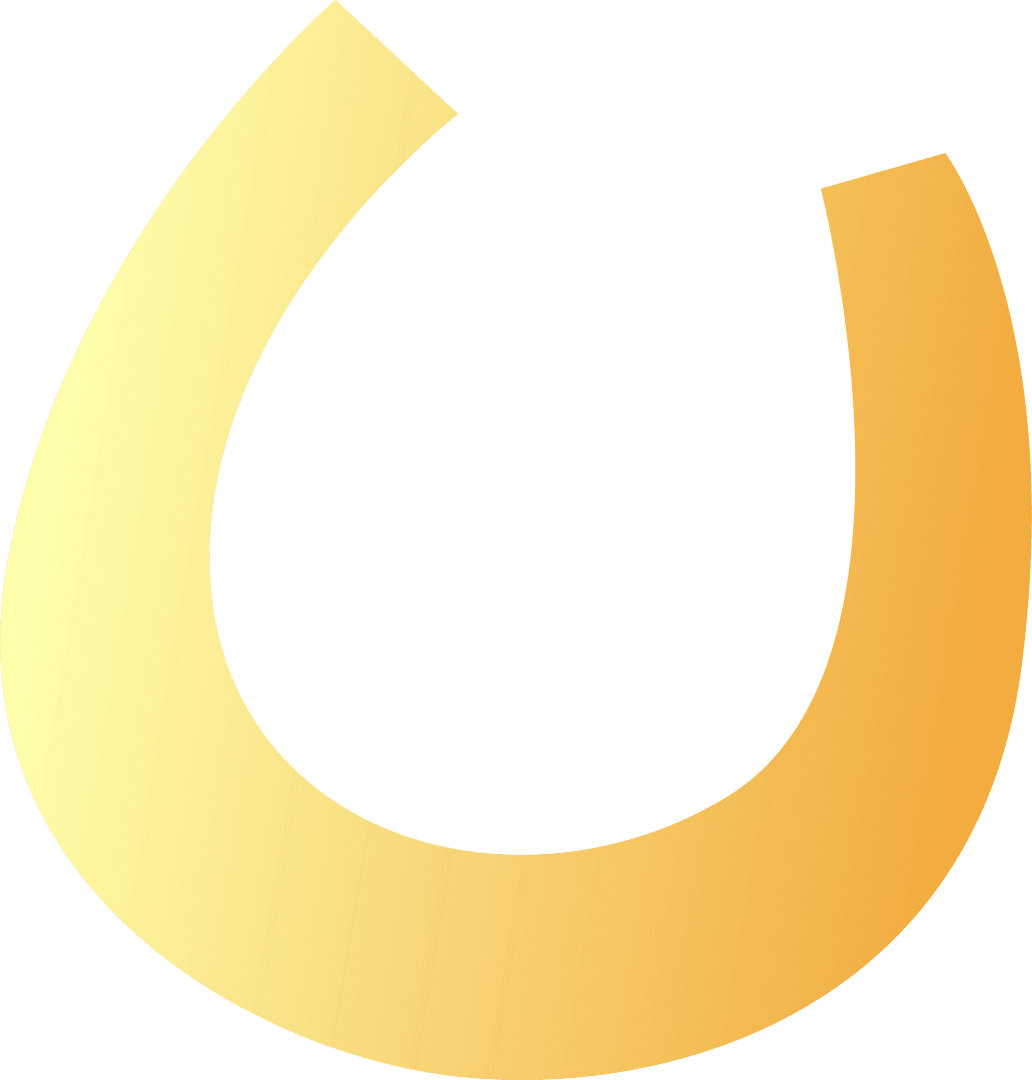 Vibrant U-Shaped Gradient on Transparent Background for Branding