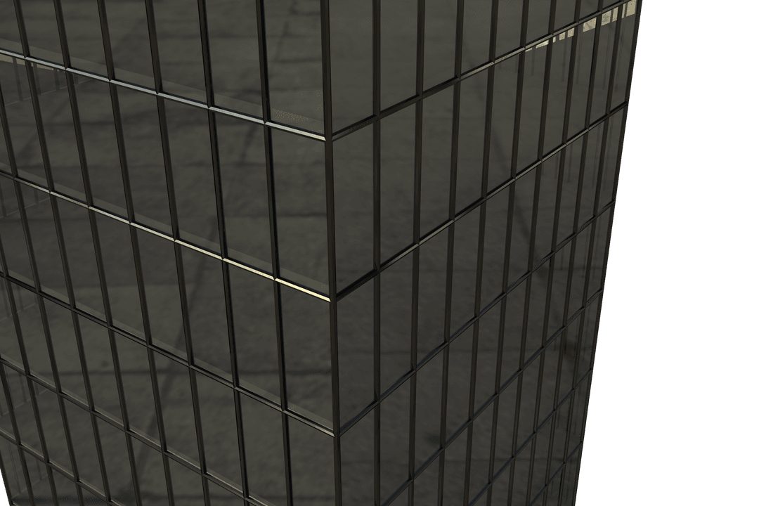 Transparent Glass Skyscraper with Reflective Surface