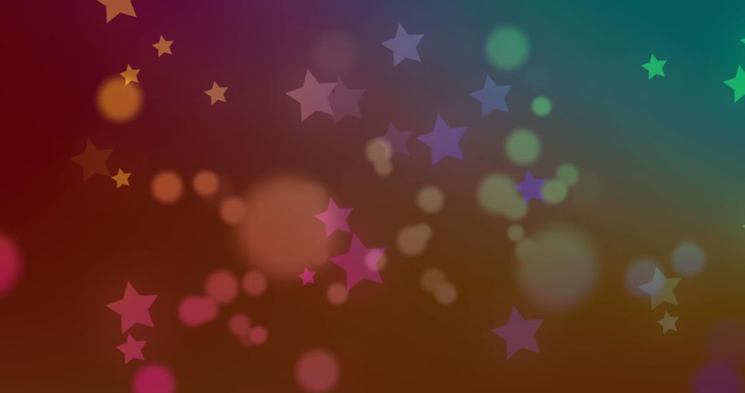 Colorful Abstract Star and Light Pattern on Multicolored Background