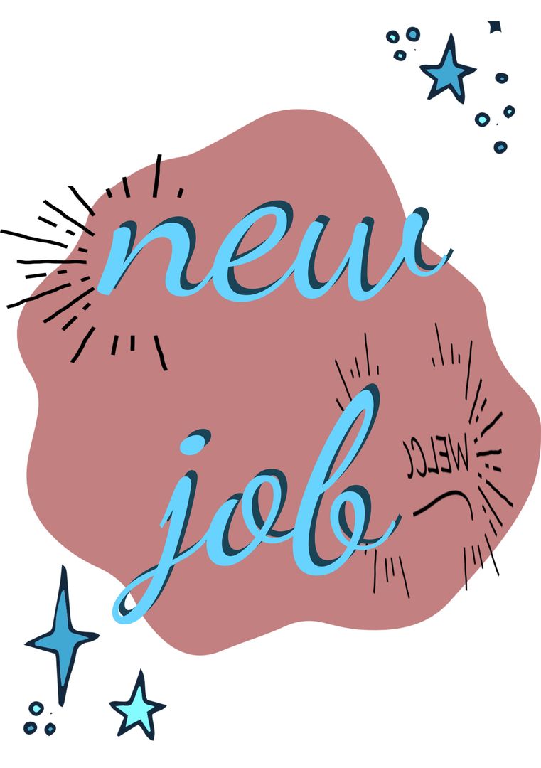 Whimsical New Job Announcement with Playful Design
