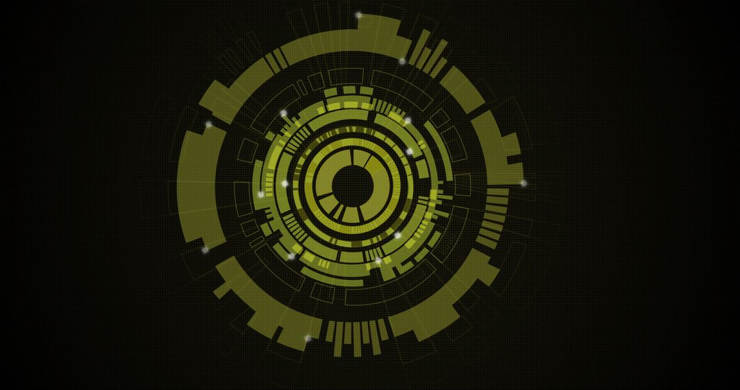 Futuristic Green Tech Overlay with Digital Grid