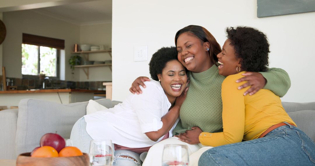 Laughter and Joy Among Friends at Home