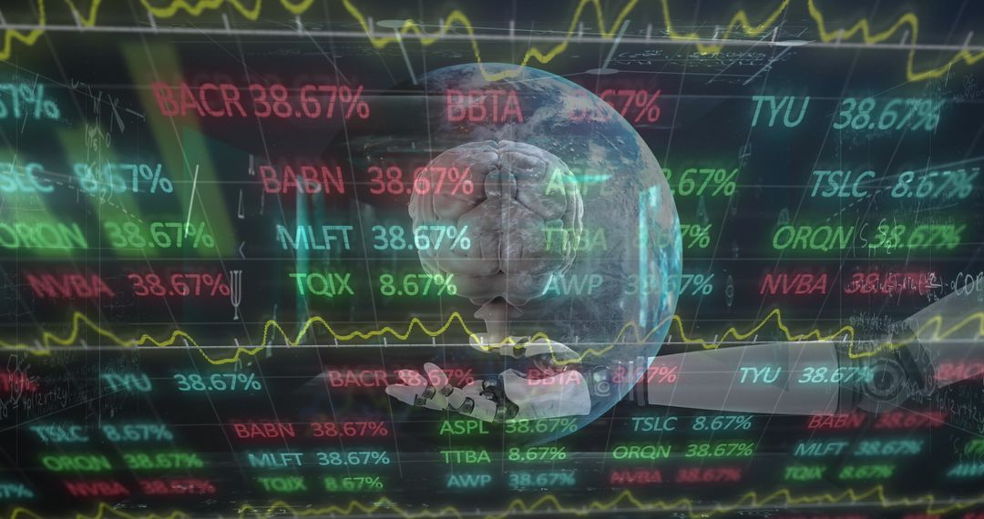 Futuristic Data Visualization Overlaying Urban Lifestyle