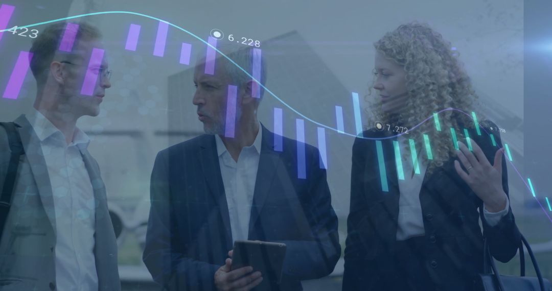 Business Professionals Engaging in Modern Data Analysis