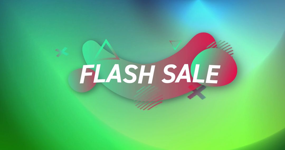 Dynamic Flash Sale Banner with Vibrant Colorful Background
