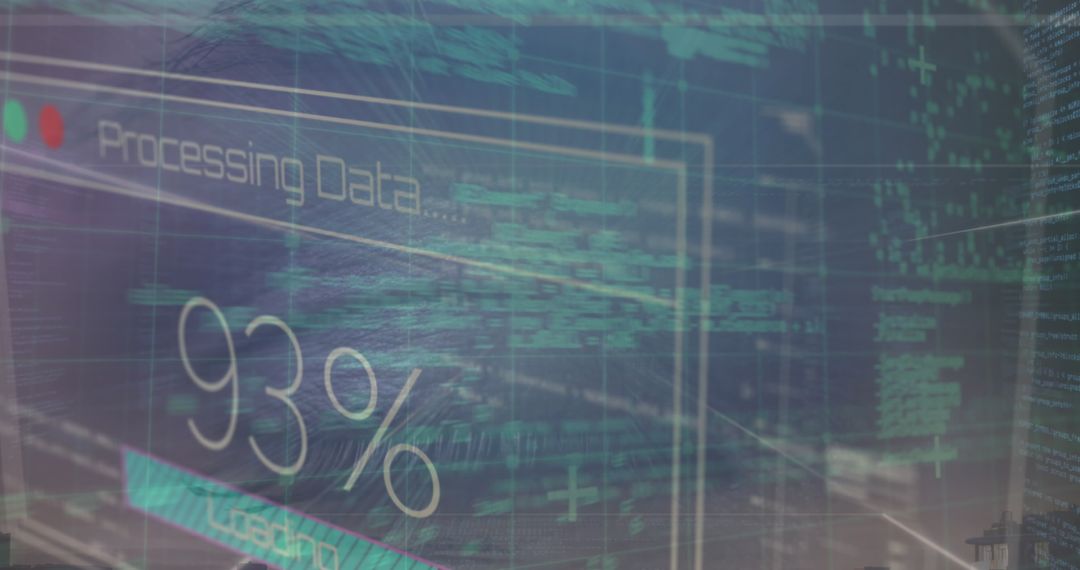 Digital Composite of Data Processing Over Human Eye