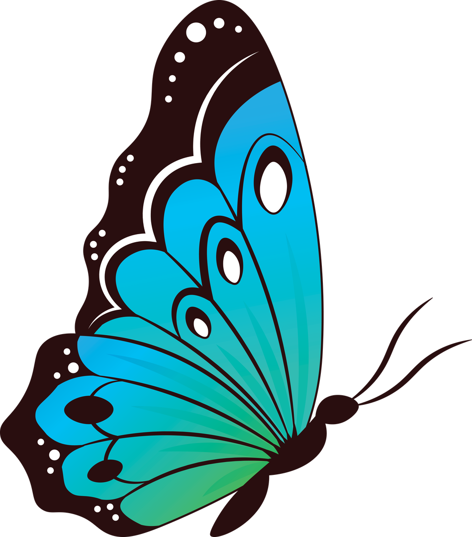 Digital Illustration of Blue Butterfly on Transparent Background - Download Free Stock Images Pikwizard.com