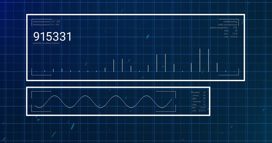 Digital Data Analysis on Blue Grid Background with Graphs - Free Images, Stock Photos and Pictures on Pikwizard.com