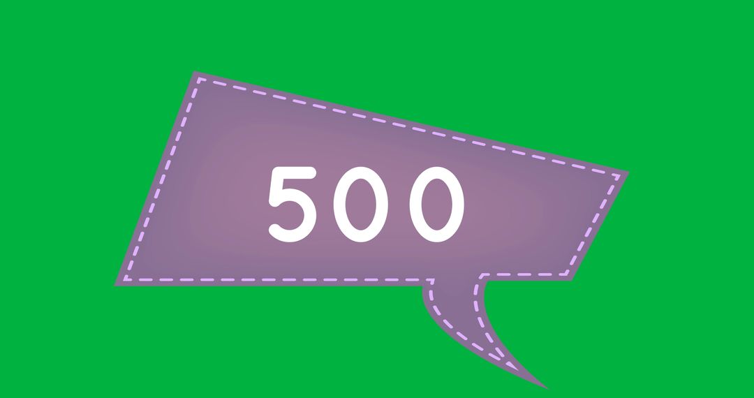 Digital Message Notification Icon with 500 Count