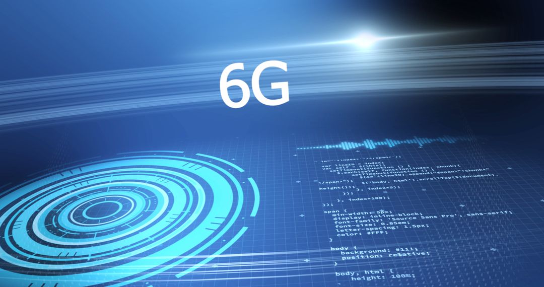 6G Technology Concept with Digital Data and Network Connections