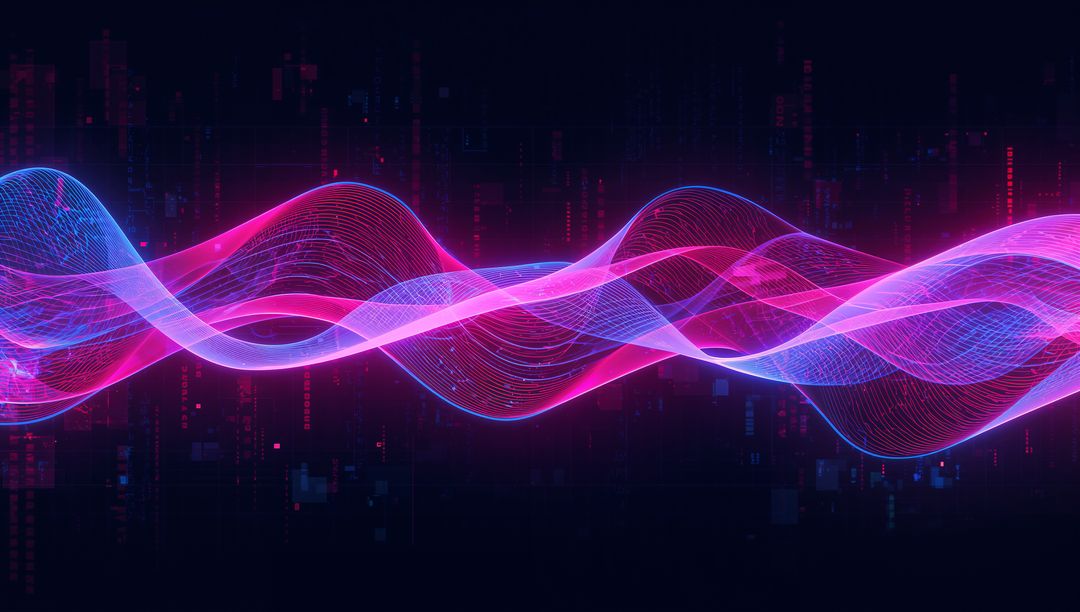 Neon Waveforms in Virtual Cyber Space
