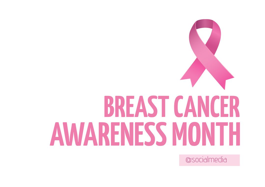 Breast Cancer Awareness Ribbon Icon with Text - Download Free Stock Templates Pikwizard.com