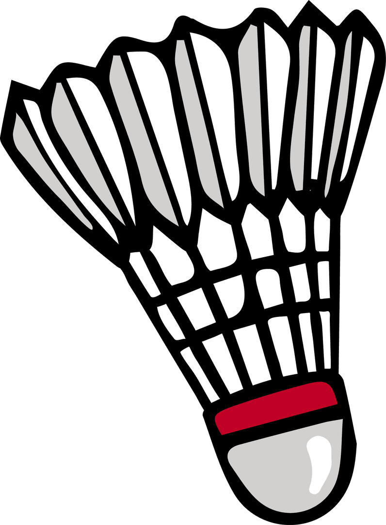 Minimalist Transparent Badminton Shuttlecock Icon Accurate Detail